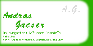 andras gacser business card